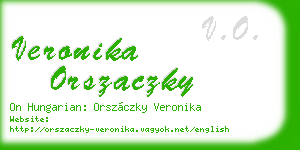veronika orszaczky business card