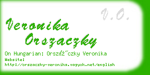 veronika orszaczky business card